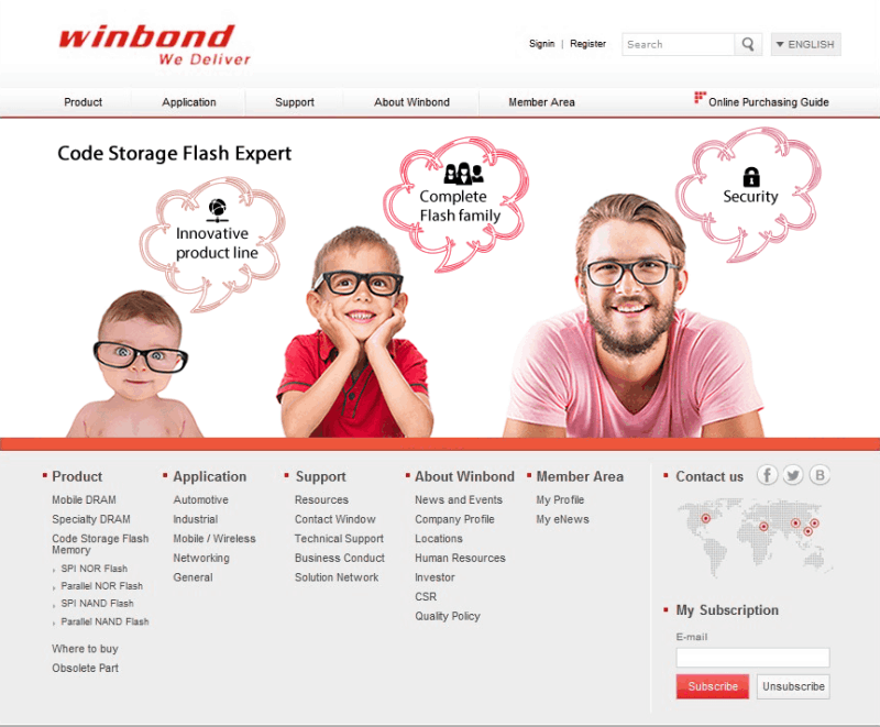 Winbond Website Banner